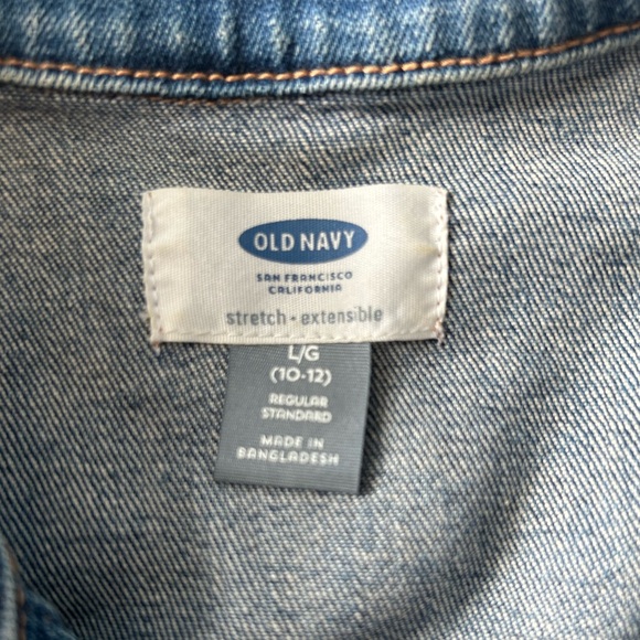Denim jean jacket by Old Navy Girls size 10/12 - Picture 2 of 3